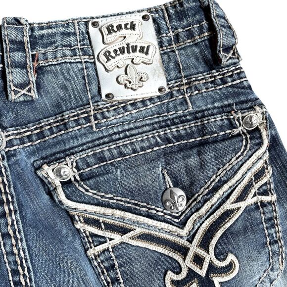 ROCK REVIVAL Julian Relaxed Straight Jeans Size 31 - Picture 5 of 7